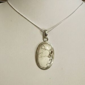 Southwestern Wild Horse Turquoise Oval Framed Pendant Silver Necklace Boho New